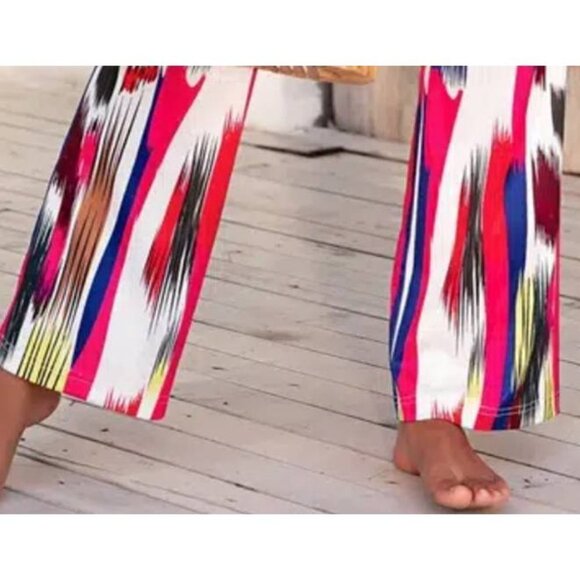 Women's High Rise Colorful Print Fashion Jumpsuit - Picture 5 of 5